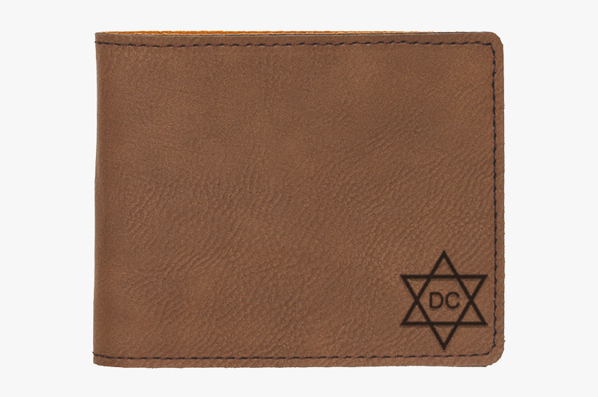 Star Of David Initials Leatherette Bi Fold Wallet 
title - Wallet, HD Png Download