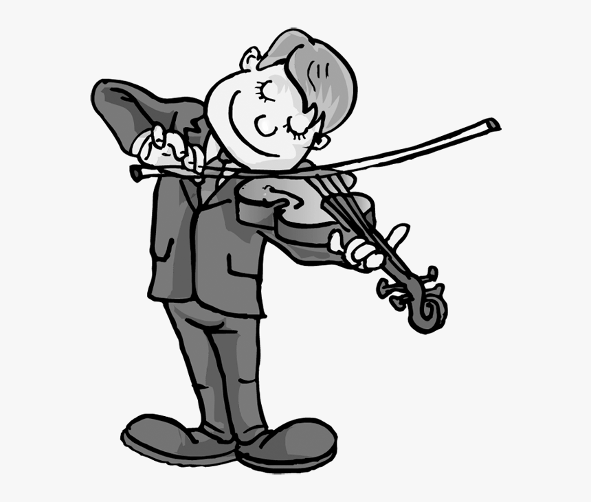 Practice The Violin Coloring Clipart , Png Download - Practice The Violin Drawing, Transparent Png