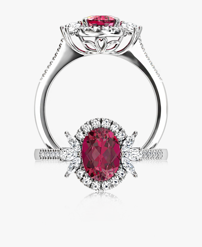 Mc1648 Rare African Rubelite Cluster - Pre-engagement Ring, HD Png Download