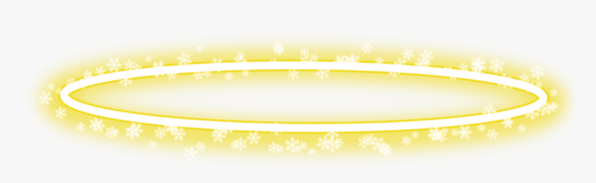 #ring #snow #neon #light #yellow #angel - Gold, HD Png Download