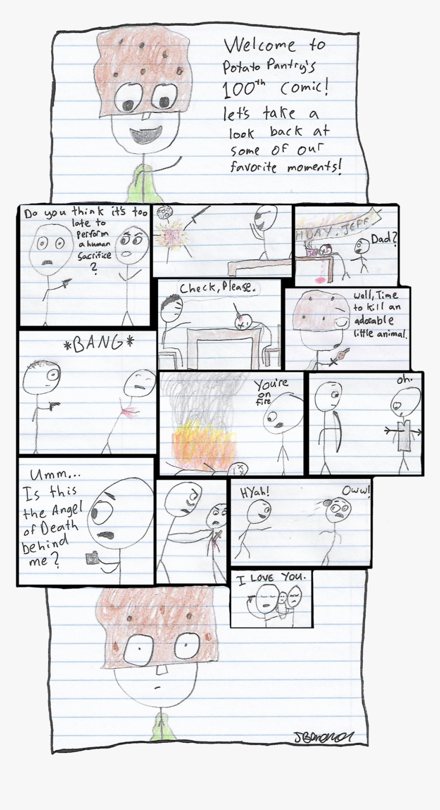 Comic 100- 100th Comic - Cartoon, HD Png Download