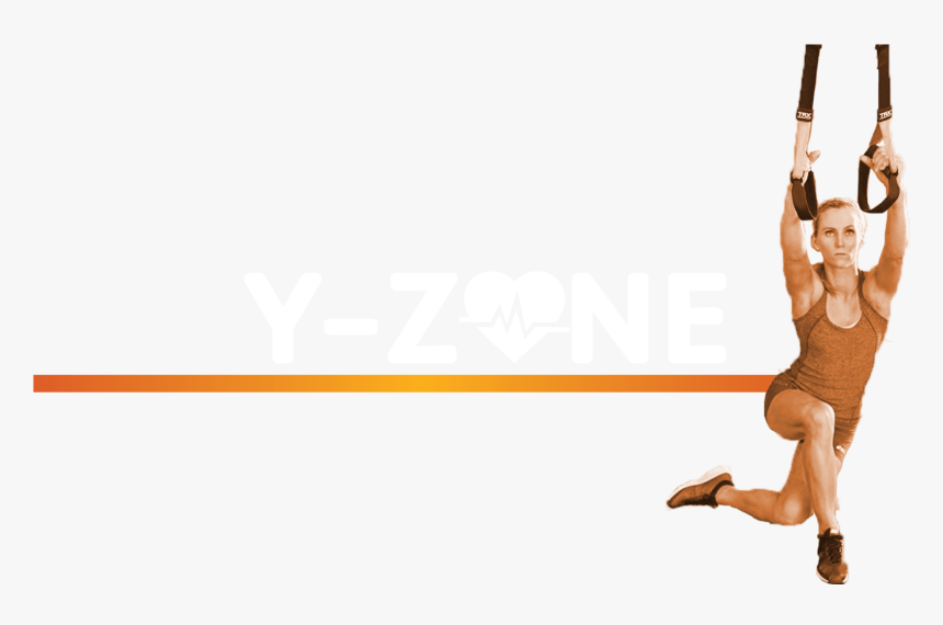 Woman Using Trx Bands To Do Lunges - Jumping, HD Png Download