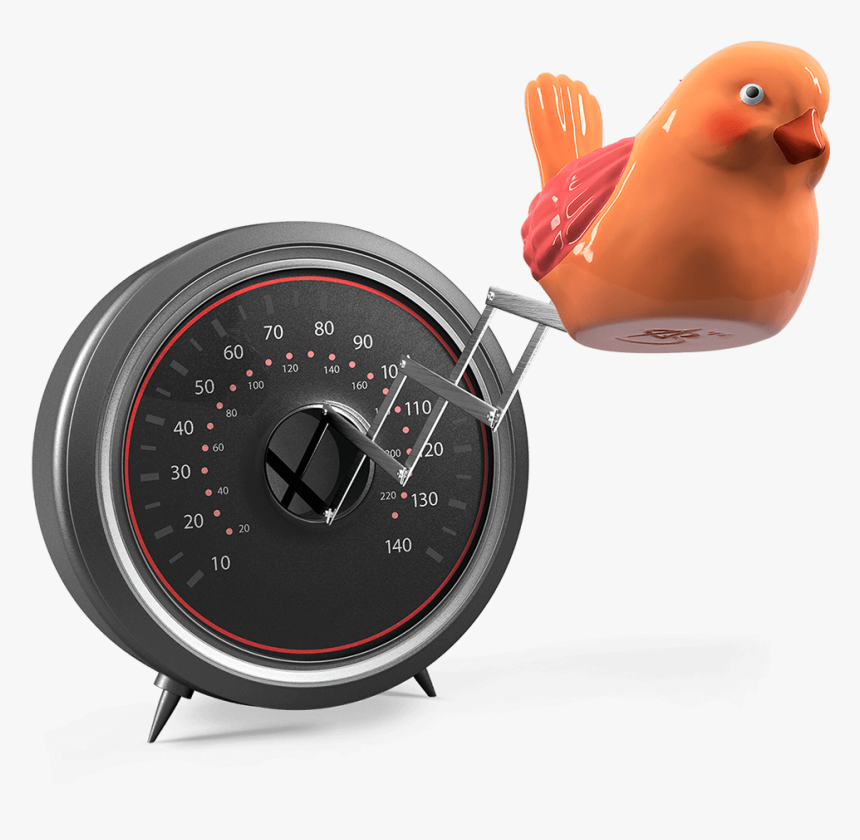 Imagem Ilustrativa De Um Velocímetro Com Cuco - Gauge, HD Png Download