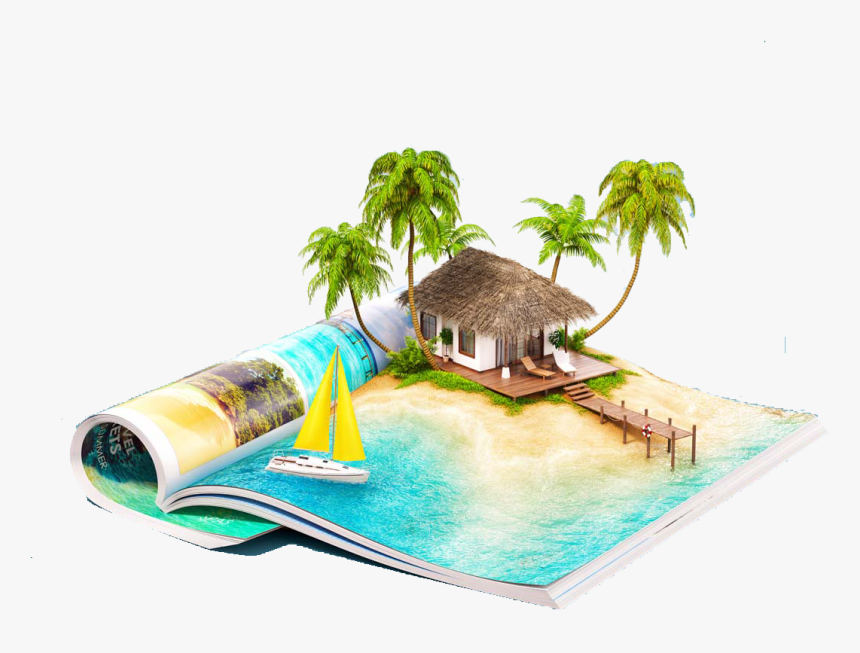 Of Photography Creative Island The 3d Cabin Clipart - Landing Page Travel Agency, HD Png Download
