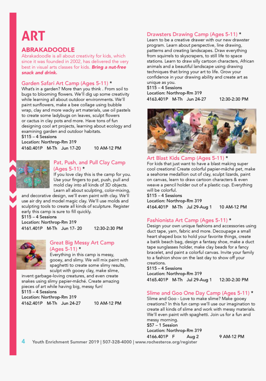 Art Drawsters Drawing Camp Ages 5-11 Abrakadoodle Abrakadoodle - Brochure, HD Png Download