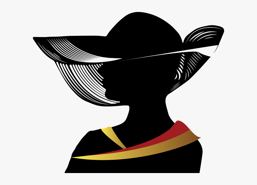 Woman Of The Church Png - Woman Wearing Hat Silhouette, Transparent Png