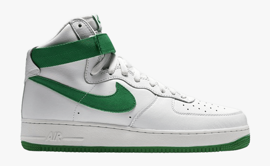 White And Green Air Force 1 High Tops, HD Png Download