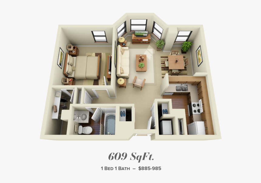 Floorplans Marott 609 Image - Floor Plan, HD Png Download