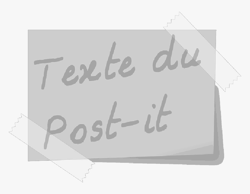 Sticky Note, Note, Tape, Office, Message, Info - Post It Clipart, HD Png Download