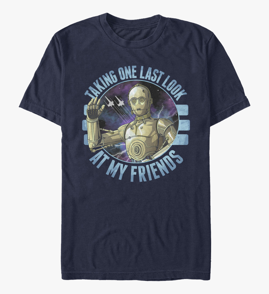 C 3po Taking One Last Look At My Friends Rise Of Skywalker - Active Shirt, HD Png Download