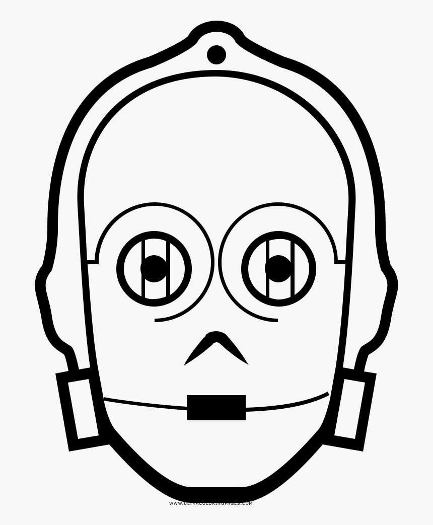 C-3po Coloring Page, HD Png Download , Transparent Png Image - PNGitem