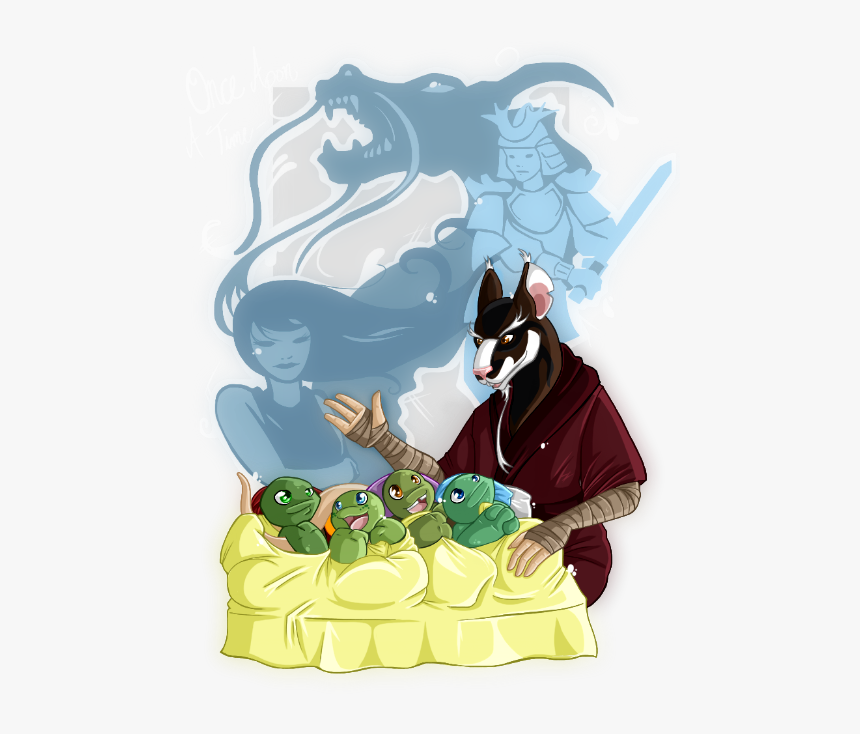 Teenage Mutant Ninja Turtles , Png Download - Tortuga Ninja Bebes Y Splinter, Transparent Png