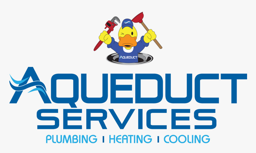 Aqueduct Services, Plumbing, Heating & Cooling Logo - Cartoon, HD Png Download