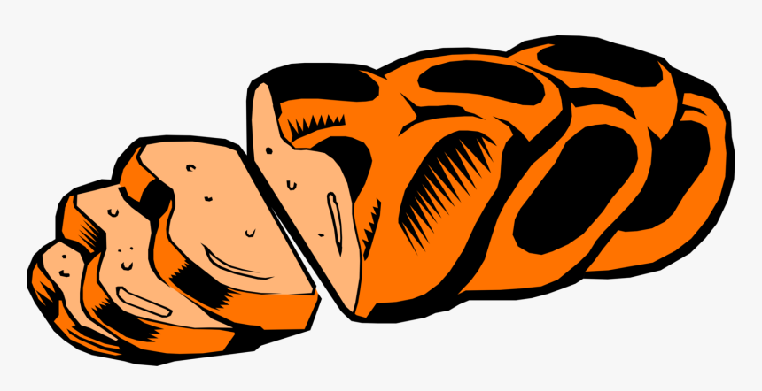Vector Illustration Of Loaf Of Bread With Slices, HD Png Download