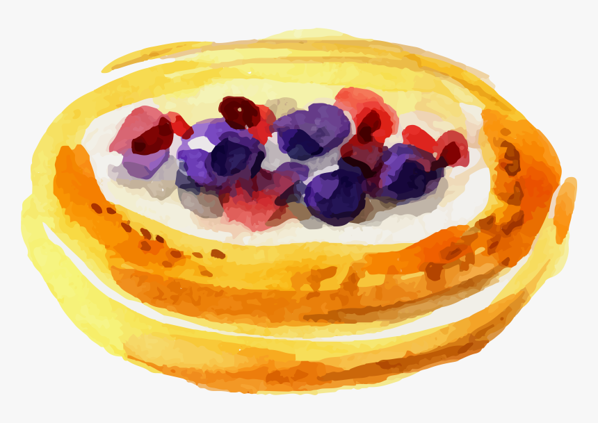 Cupcake Bakery Bread Watercolor Painting - Transparent Bread Watercolour Png, Png Download