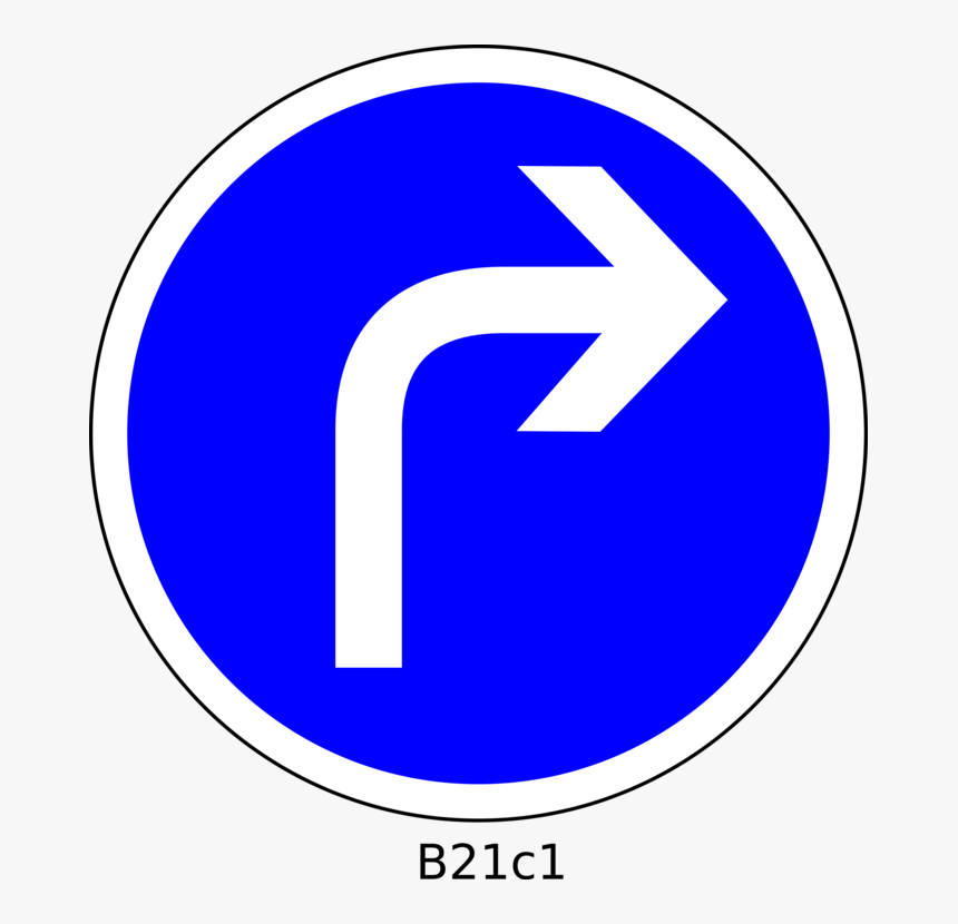 Traffic Sign Direction, Position, Or Indication Sign - Girar A La Derecha, HD Png Download