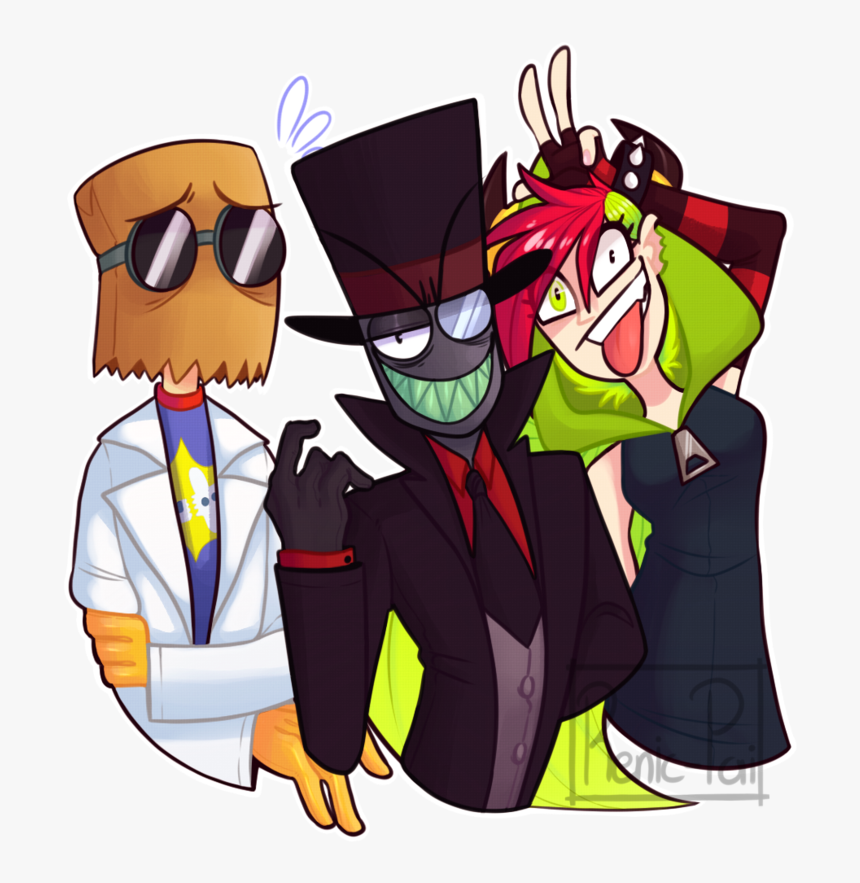 Drawing Shorts Cartoon - Black Hat Villainous Meme, HD Png Download