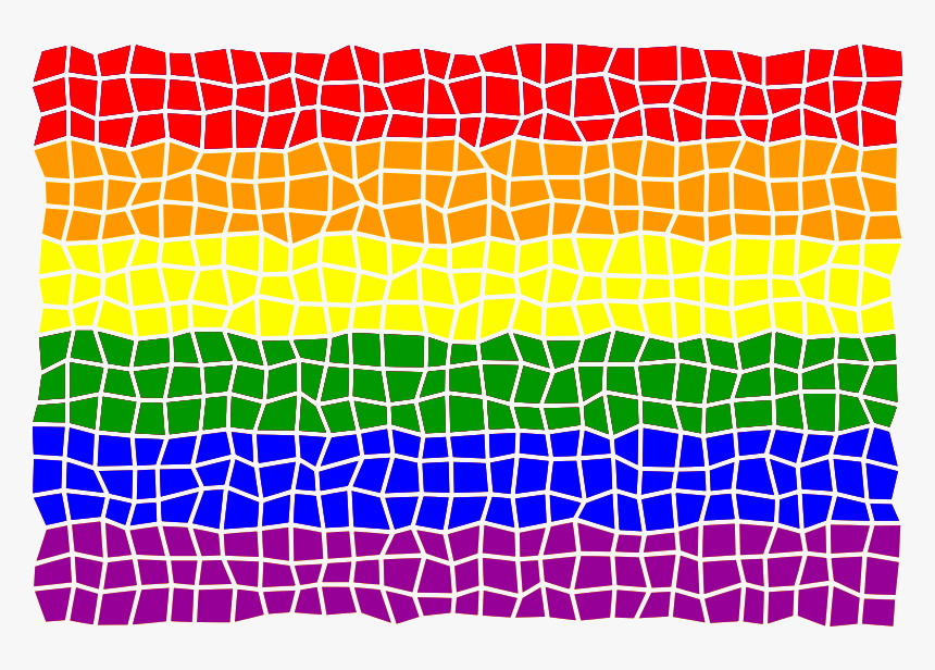 Rainbow Flag Mosaic - Rainbow Mosaic Clip Art Free, HD Png Download
