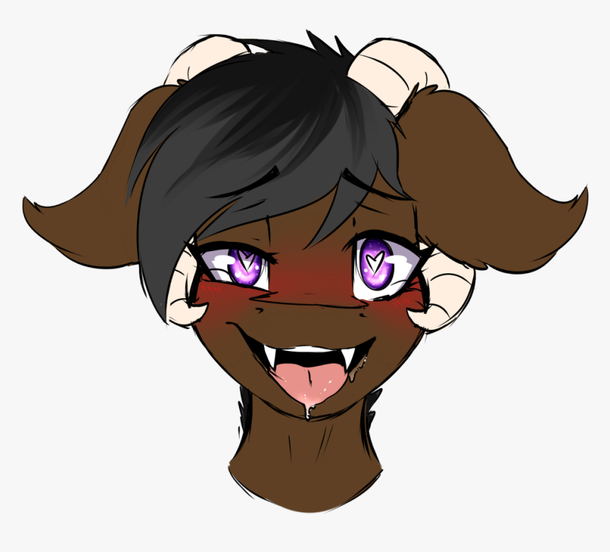 Celestialoddity, Bust, Dracony, Fangs, Heart Eyes, - Cartoon, HD Png Download