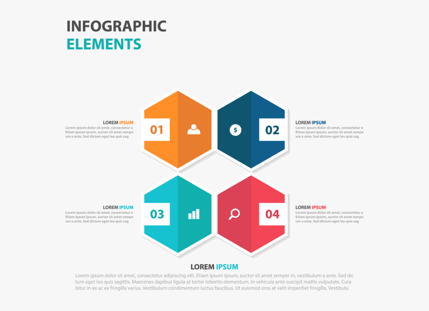 Transparent Hexagono Png - Infographic Elements Business Infographics Infographic, Png Download