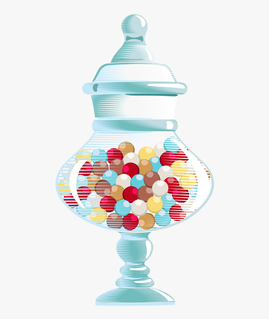 Jar Clipart Gumball Jar - Christmas Jar Of Candy Clip Art, HD Png Download