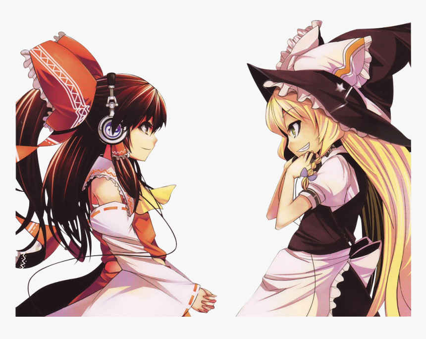 Marisa With Headphones Touhou, HD Png Download