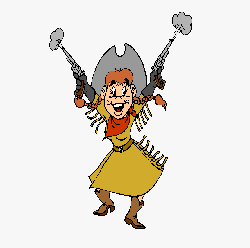 Png Download , Png Download - Cartoon Cowgirl With Gun, Transparent Png