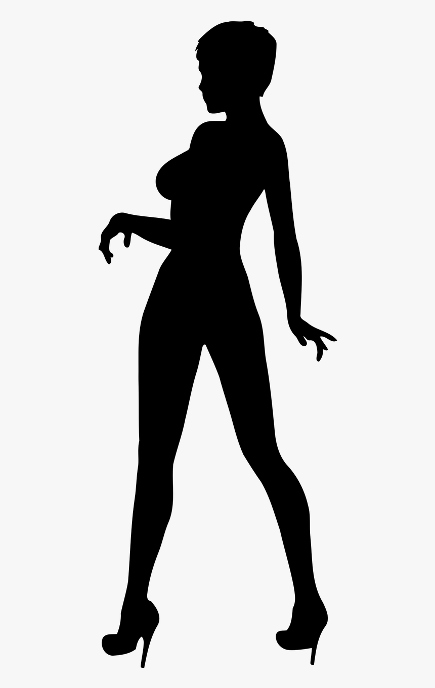 Silhouette Woman Clip Art - Woman Silhouette In Heels Png, Transparent Png