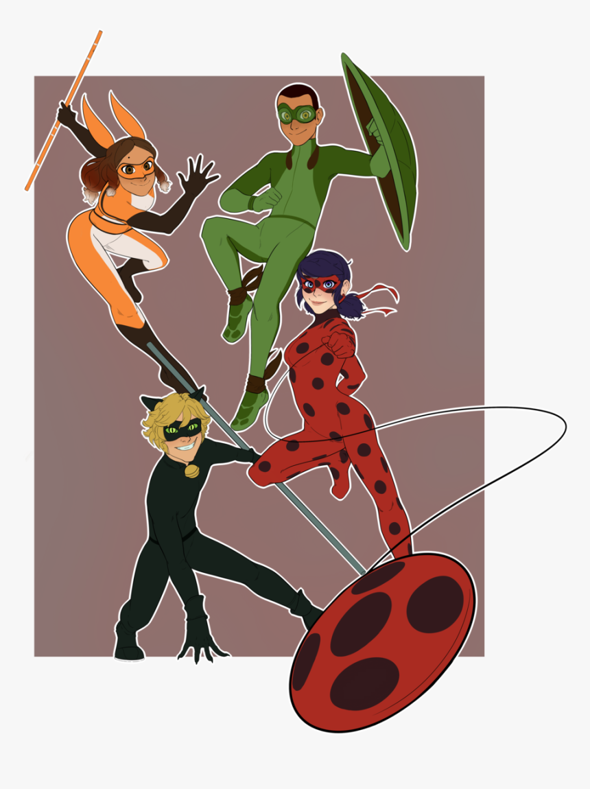 Nino, ￼marinette Dupain Cheng ￼, And Volpina Image - Miraculous Ladybug Nino X Alya, HD Png Download