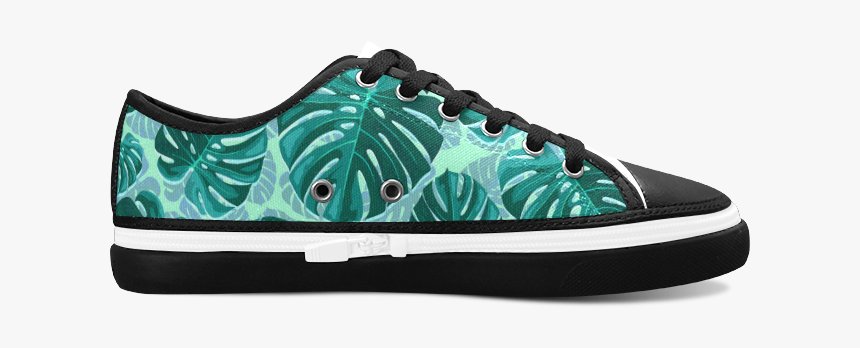 Tropical Leaf Monstera Plant Pattern Women S Canvas - Shoes With Leaf Design, HD Png Download