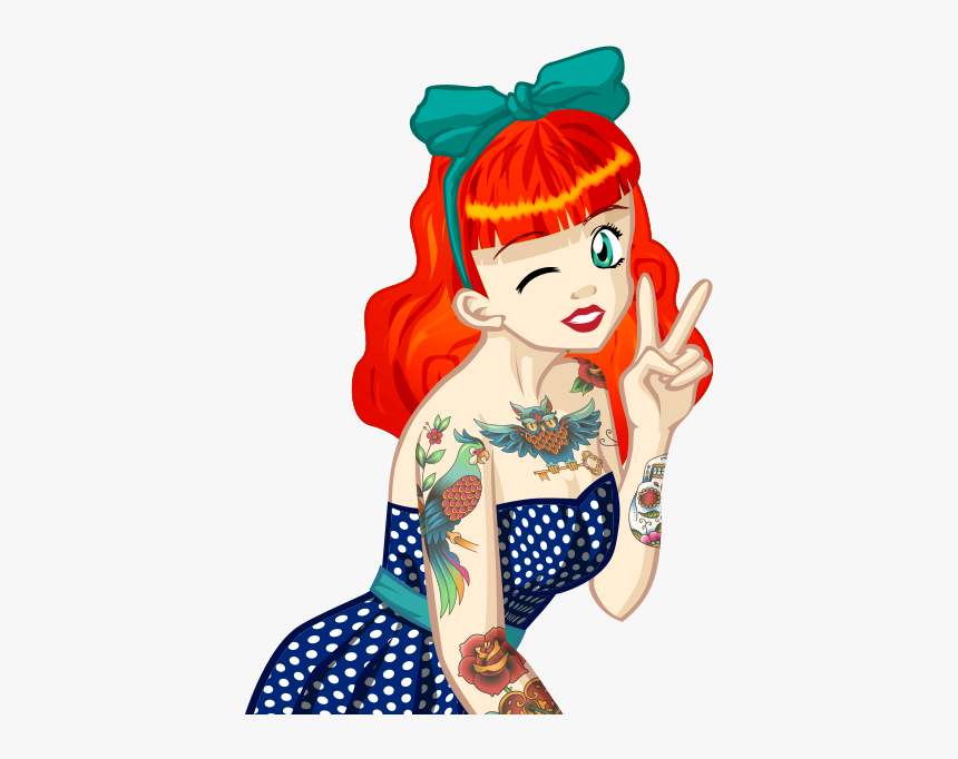 Tattoo Girl Stickers - Tattoo Girl Sticker Png, Transparent Png