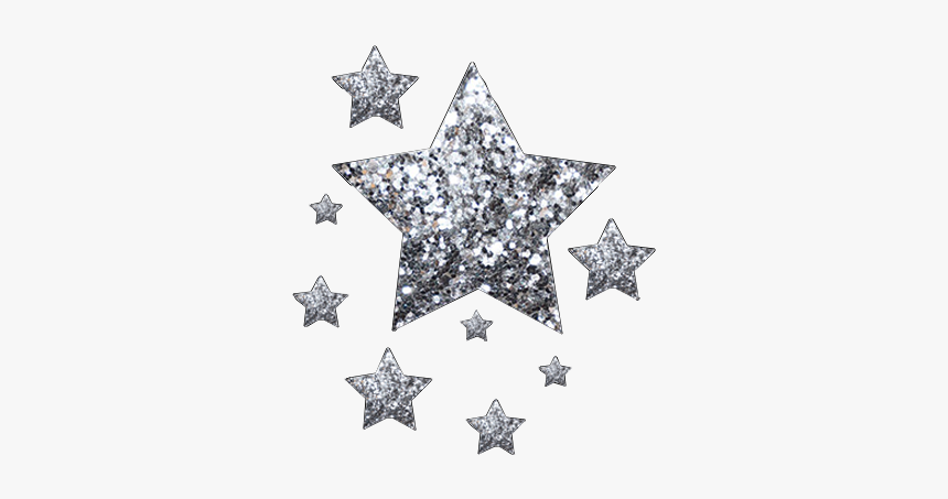 #silver #sparkling #shiny #glitter #stars #star - Star, HD Png Download