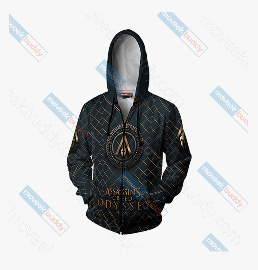Assassin S Creed Odyssey New Zip Up Hoodie Jacket - Hoodie, HD Png Download