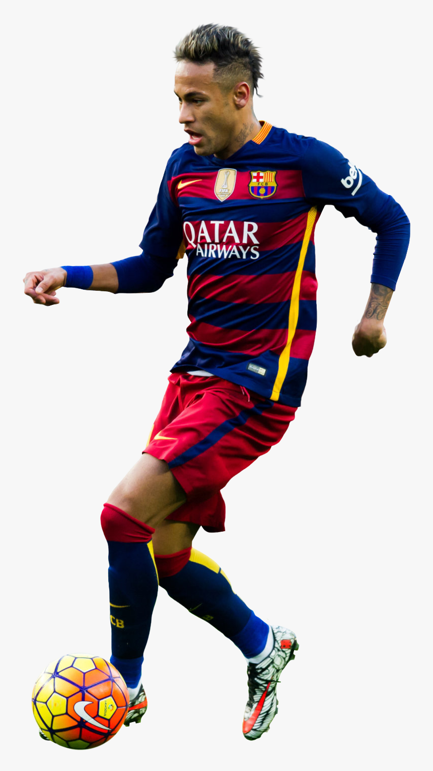 Neymar Football Render - Neymar Barcelona 2016 Png Render, Transparent Png