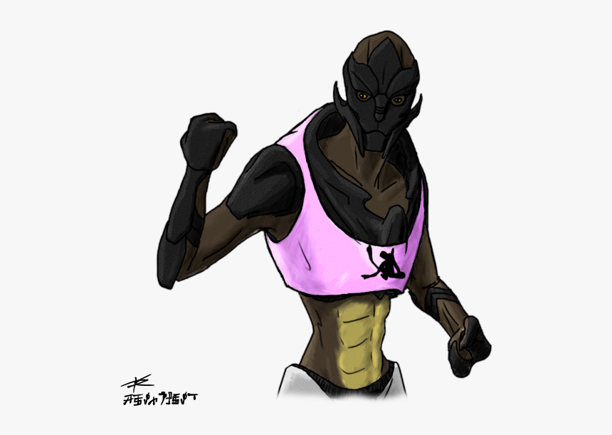 “found This Very Old Pic Of My Mass Effect Oc Mex Numbrii - Illustration, HD Png Download