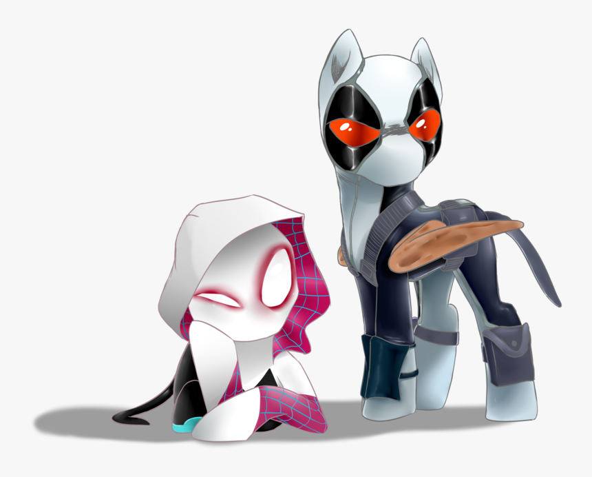 Supermare, Crossover, Deadpool, Derpy Hooves, Female, - Spider Gwen X Lady Deadpool, HD Png Download