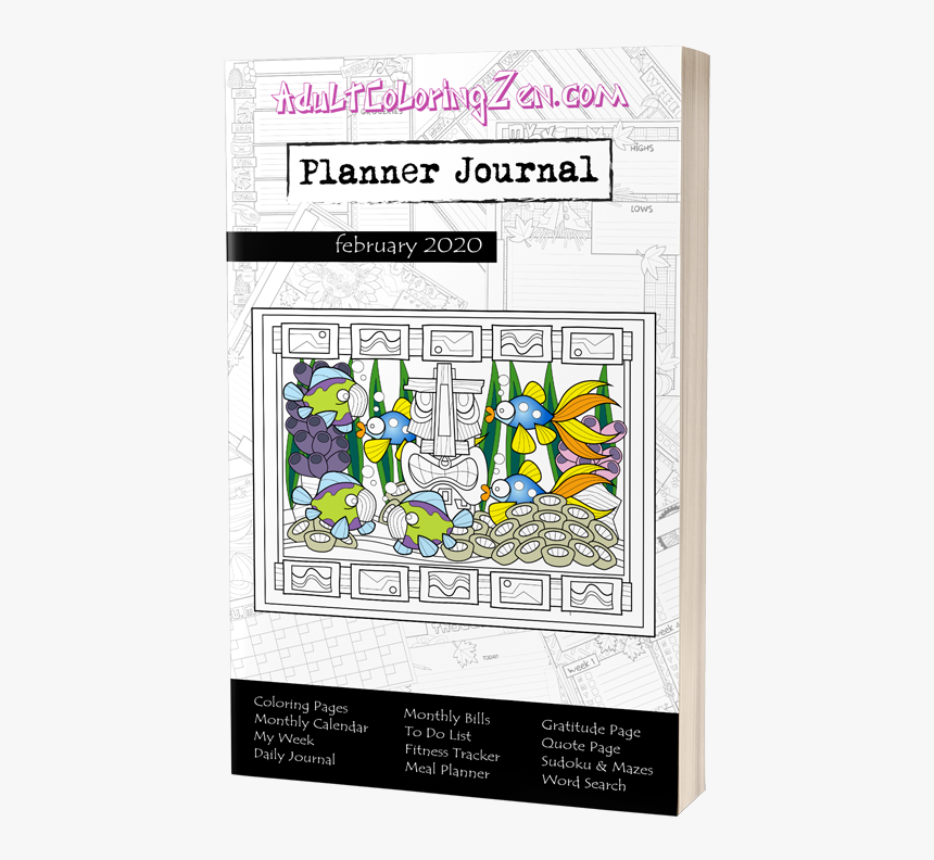 January 2020 Journal Planner Coloring Activity Book - Poster, HD Png Download