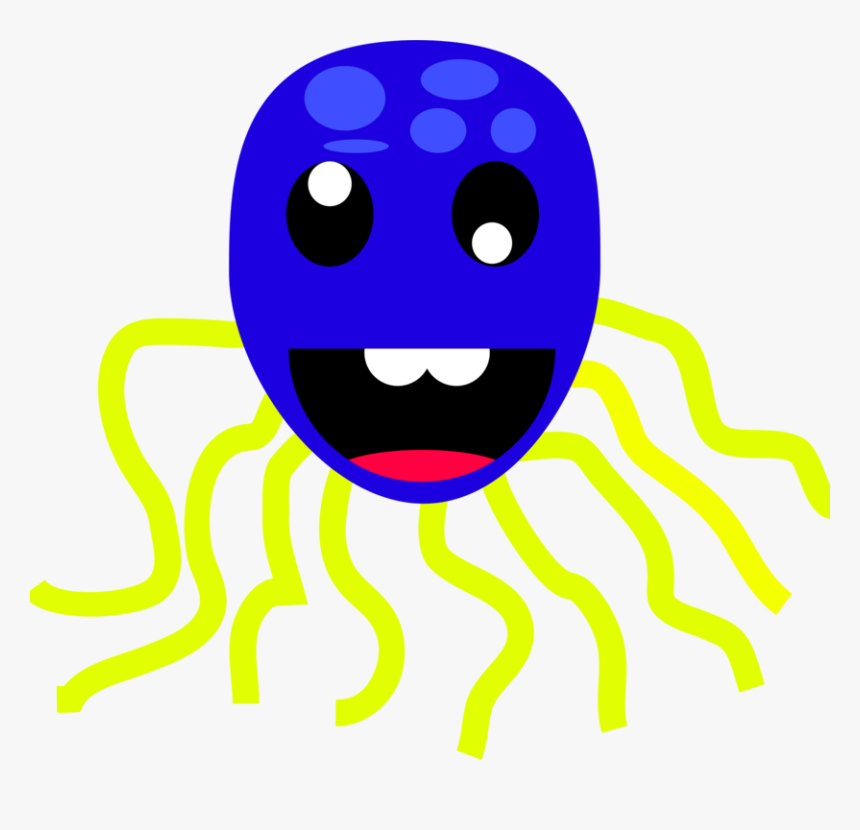 Drawing Octopus Smiley Organism Robot, HD Png Download