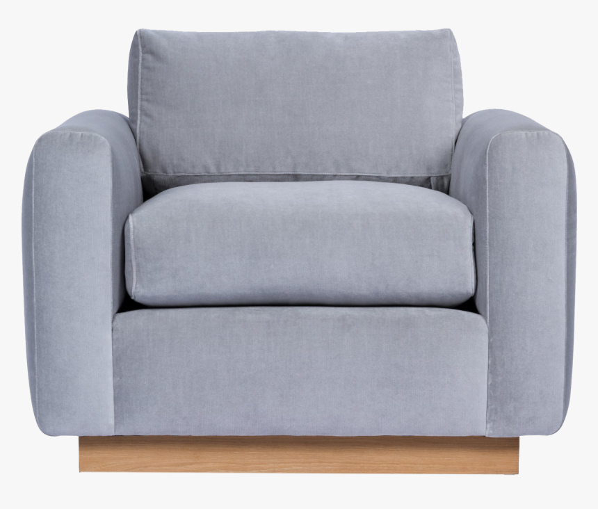 Gray Velvet Chair 
 Class Lazyload Lazyload Mirage - Sleeper Chair, HD Png Download
