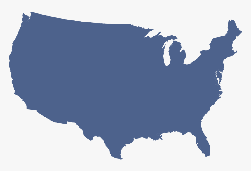 United States Map Grey, HD Png Download