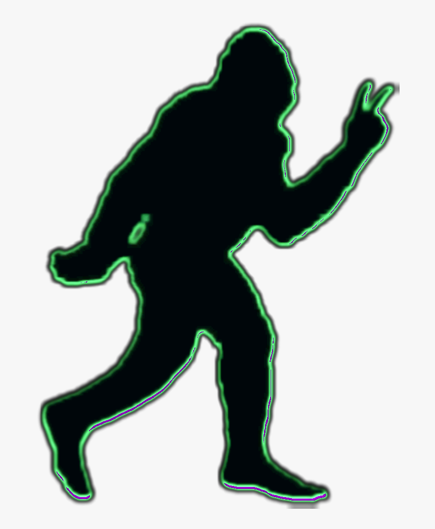 #bigfoot #sticker #peacesign #peace #hippy - Illustration, HD Png Download