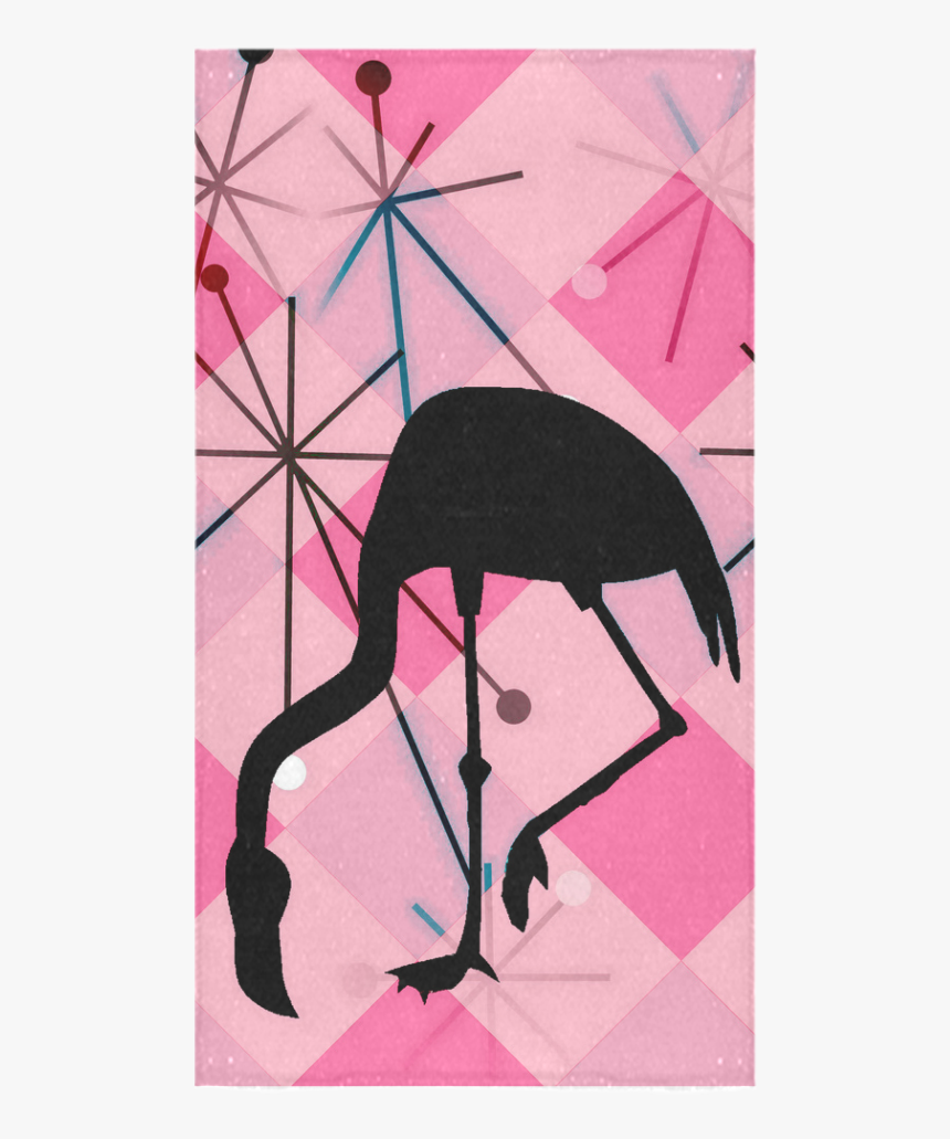 Midcentury Modern Atomic Starburst Retro Diamond Flamingo - Pink, HD Png Download