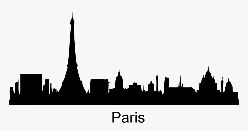 Paris Skyline Silhouette Png, Transparent Png