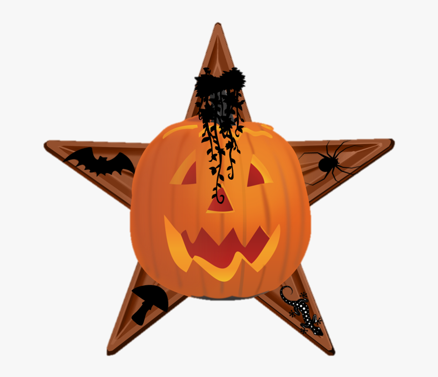 Spooky Species Barnstar - Transparent Pumpkin With A Face, HD Png Download