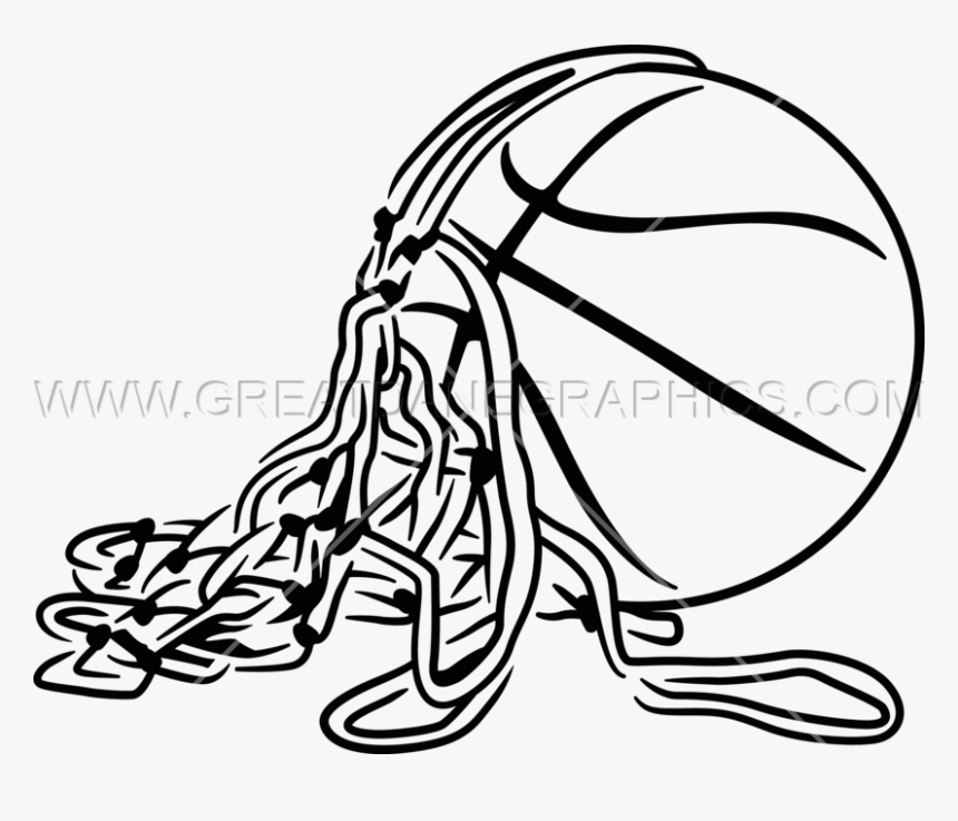 Basketball With Net Production Ready Artwork For T - Cut Basketball Net Clipart, HD Png Download
