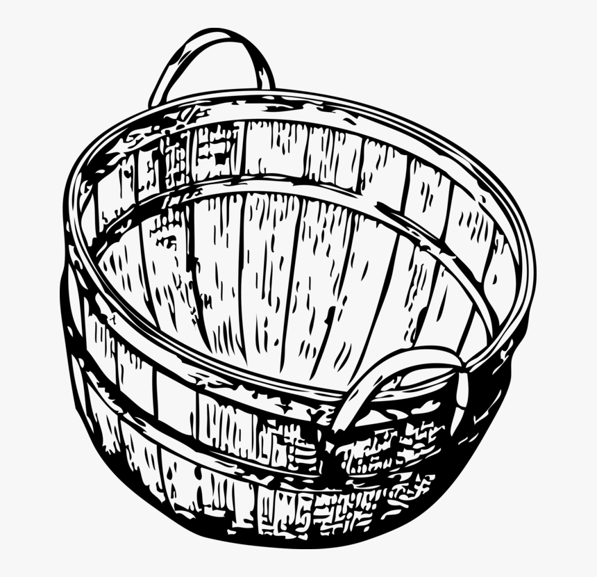 Basket Clipart Sketch - Basket Clip Art, HD Png Download