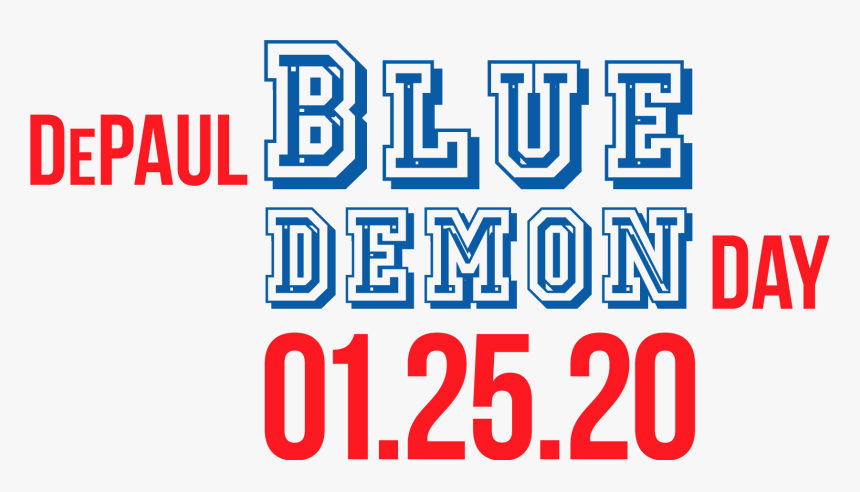 Depaul Blue Demon Day January 25, - Graphic Design, HD Png Download