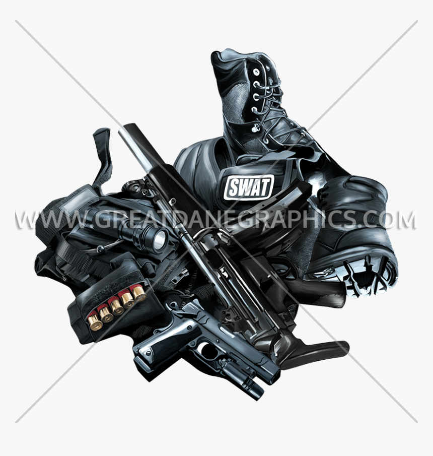 Swat Layout Production Ready Artwork For T Shirt Printing - Motorcycle, HD Png Download