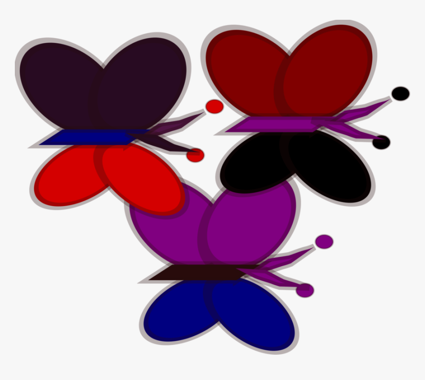 Butterfly,heart,flower, HD Png Download