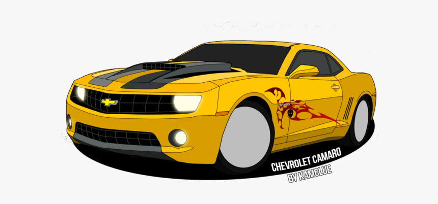 Draw Chevrolet Camaro Car, HD Png Download
